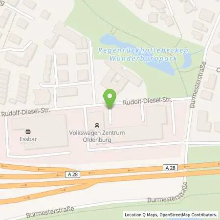 Standortübersicht der Tankstelle Volkswagen Zentrum Oldenburg GmbH in 26135 Oldenburg