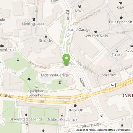 Standortübersicht der Tankstelle Osnabrücker Parkstätten-Betriebsgesellschaft mbH in 49074 Osnabrück