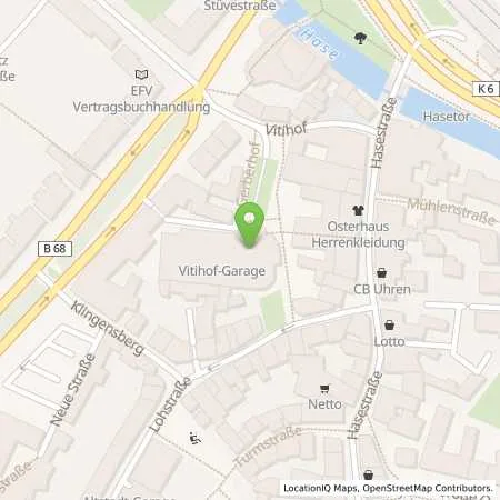 Standortübersicht der Tankstelle Osnabrücker Parkstätten-Betriebsgesellschaft mbH in 49074 Osnabrück