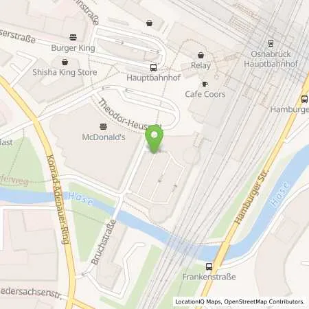 Standortübersicht der Tankstelle Osnabrücker Parkstätten-Betriebsgesellschaft mbH in 49074 Osnabrück