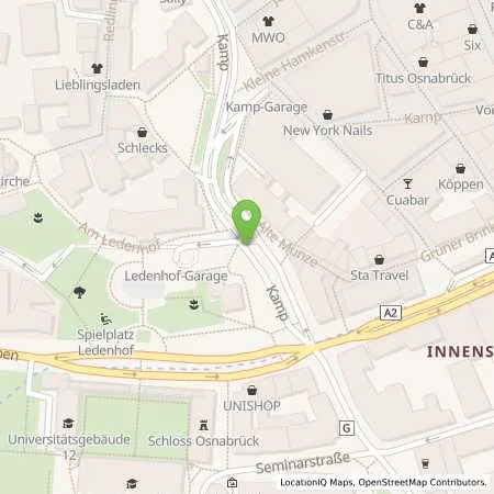 Standortübersicht der Tankstelle Osnabrücker Parkstätten-Betriebsgesellschaft mbH in 49074 Osnabrück