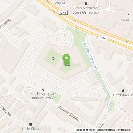 Standortübersicht der Tankstelle Osnabrücker Parkstätten-Betriebsgesellschaft mbH in 49074 Osnabrück