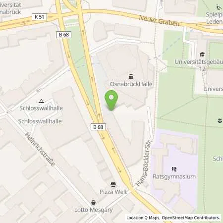 Standortübersicht der Tankstelle Osnabrücker Parkstätten-Betriebsgesellschaft mbH in 49074 Osnabrück