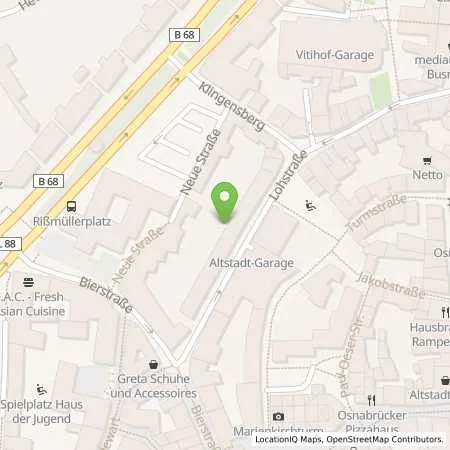 Standortübersicht der Tankstelle Osnabrücker Parkstätten-Betriebsgesellschaft mbH in 49074 Osnabrück