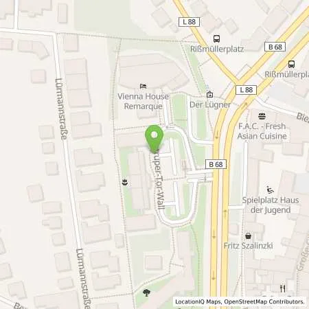 Standortübersicht der Tankstelle Osnabrücker Parkstätten-Betriebsgesellschaft mbH in 49076 Osnabrück