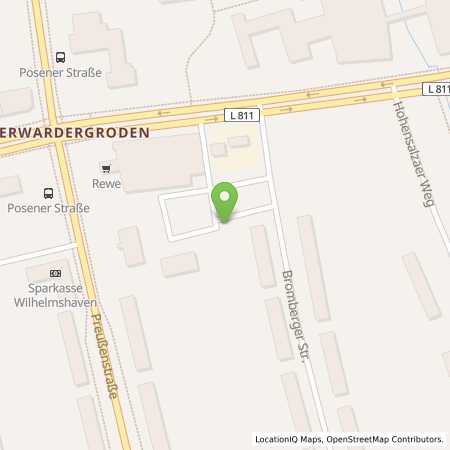Standortübersicht der Strom (Elektro) Tankstelle: Allego GmbH in 26388, Wilhelmshafen