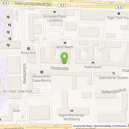 Standortübersicht der Tankstelle Stadtwerke Wolfsburg AG in 38440 Wolfsburg