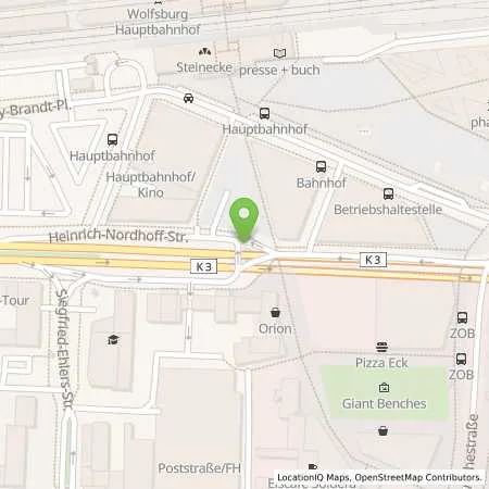 Standortübersicht der Tankstelle Stadtwerke Wolfsburg AG in 38440 Wolfsburg