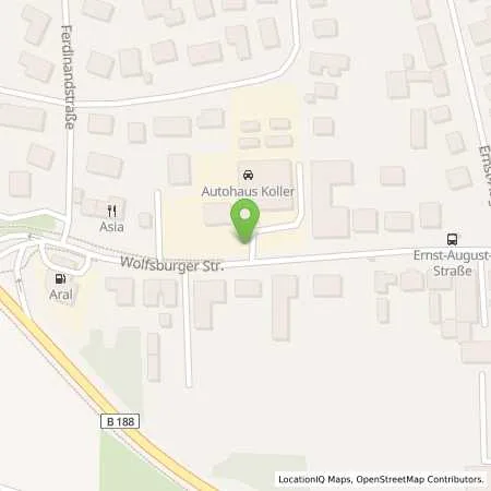 Standortübersicht der Tankstelle Koller GmbH u.CO kG in 38448 Wolfsburg