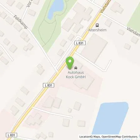 Standortübersicht der Tankstelle Autohaus Kock GmbH & Co KG in 26188 Edewecht