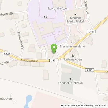 Standortübersicht der Tankstelle EWE Go GmbH in 26689 Apen