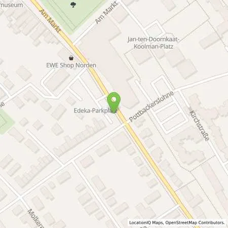 Standortübersicht der Tankstelle EWE Go GmbH in 26506 Norden