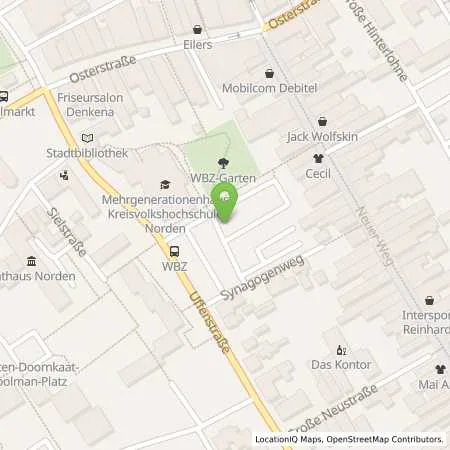 Standortübersicht der Tankstelle Wirtschaftsbetriebe der Stadt Norden GmbH -Stadtwerke Norden- in 26506 Norden