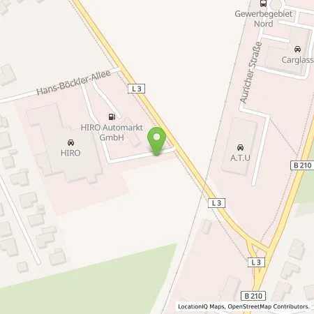 Standortübersicht der Tankstelle EWE Go GmbH in 26759 Hinte