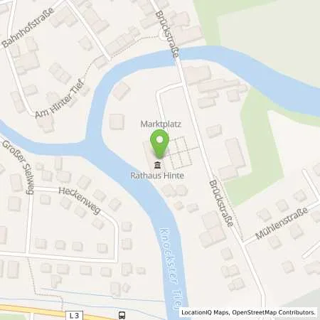 Standortübersicht der Tankstelle EWE Go GmbH in 26759 Hinte