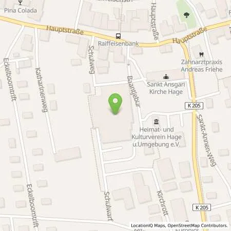 Standortübersicht der Tankstelle EWE Go GmbH in 27624 Hage