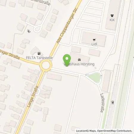 Standortübersicht der Tankstelle Autohaus Klaus Hörsting ek in 49632 Essen (Oldenburg)