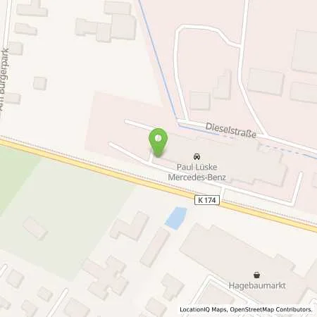 Standortübersicht der Tankstelle EWE Go GmbH in 49661 Cloppenburg