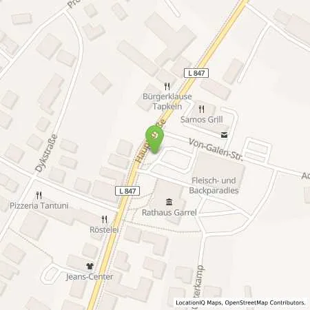 Standortübersicht der Tankstelle EWE Go GmbH in 49681 Garrel