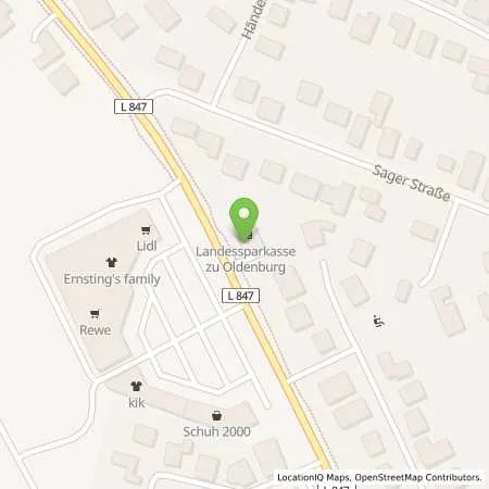 Standortübersicht der Tankstelle EWE Go GmbH in 49681 Garrel