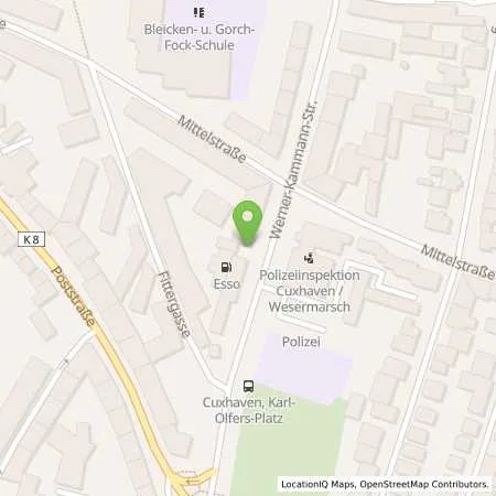 Standortübersicht der Tankstelle EWE Go GmbH in 27472 Cuxhaven