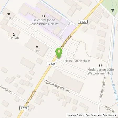 Standortübersicht der Tankstelle EWE Go GmbH in 27639 Dorum