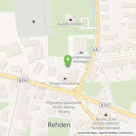 Standortübersicht der Tankstelle Stadtwerke EVB Huntetal GmbH in 49453 Rehden