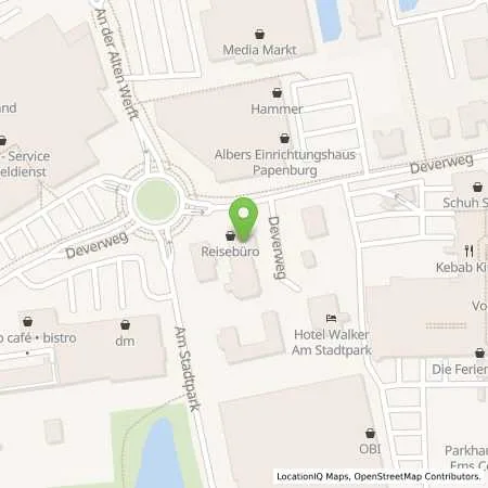 Standortübersicht der Tankstelle EWE Go GmbH in 26871 Papenburg