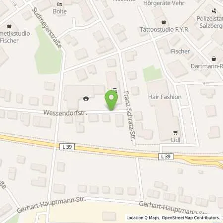 Standortübersicht der Tankstelle innogy SE in 48499 Salzbergen