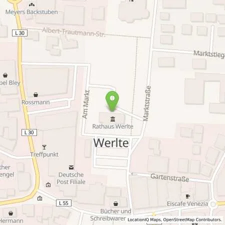 Standortübersicht der Tankstelle EWE Go GmbH in 49757 Werlte