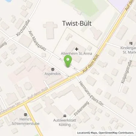 Standortübersicht der Tankstelle innogy SE in 49767 Twist