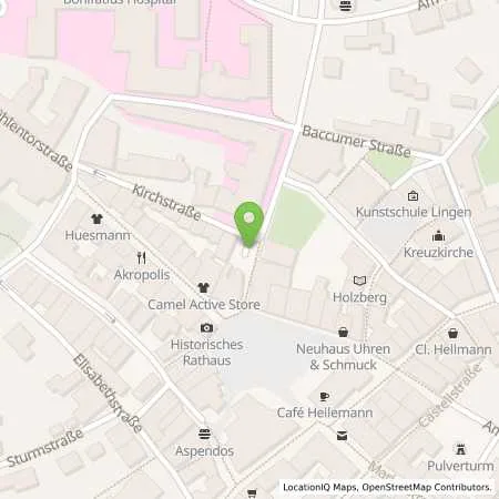 Standortübersicht der Tankstelle Stadtwerke Lingen GmbH in 49808 Lingen