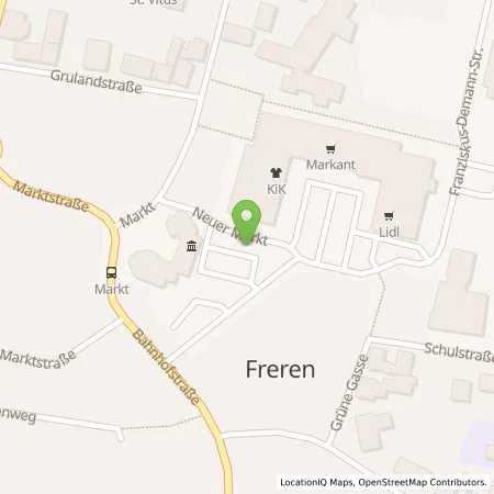 Standortübersicht der Tankstelle innogy eMobility Solutions GmbH in 49832 Freren