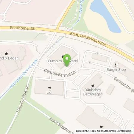 Standortübersicht der Tankstelle Euronics XXL Mega Company Varel GmbH in 26316 Varel