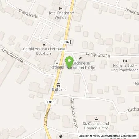 Standortübersicht der Tankstelle EWE Go GmbH in 26345 Bockhorn