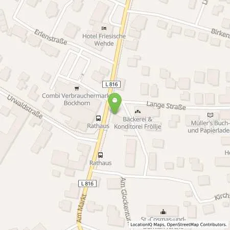 Standortübersicht der Tankstelle EWE Go GmbH in 26345 Bockhorn