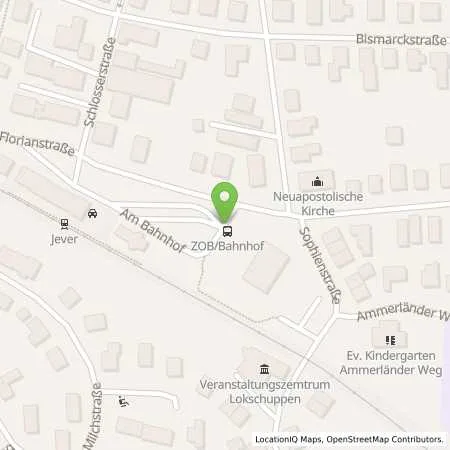 Standortübersicht der Tankstelle EWE Go GmbH in 26441 Jever