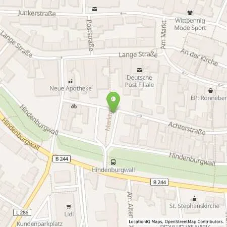 Standortübersicht der Tankstelle Stadt Wittingen in 29378 Wittingen