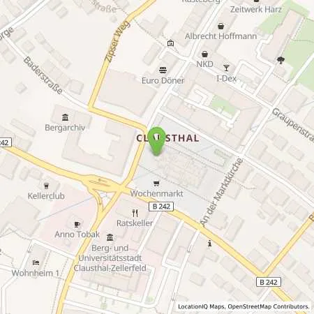 Standortübersicht der Tankstelle Stadtwerke Clausthal-Zellerfeld GmbH in 38678 Clausthal