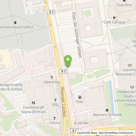 Standortübersicht der Tankstelle EAM Netz GmbH in 37037 Göttingen