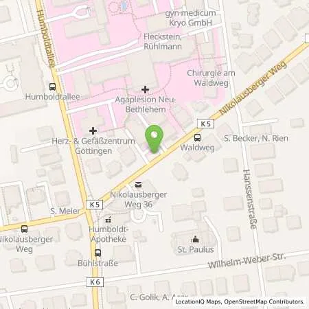 Standortübersicht der Tankstelle Stadtwerke Göttingen AG in 37073 Göttingen