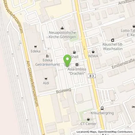 Standortübersicht der Tankstelle Stadtwerke Göttingen AG in 37075 Göttingen