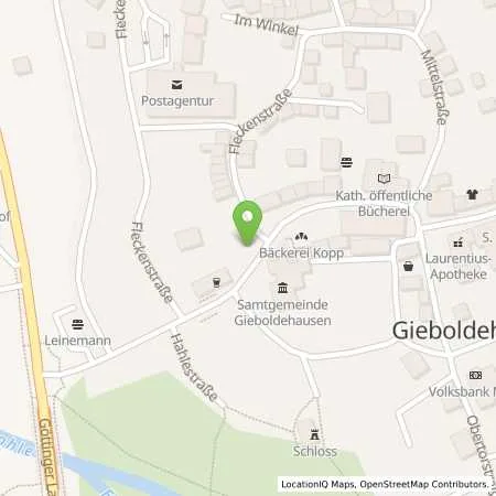 Standortübersicht der Tankstelle Eichsfelder- Energie und Wasserversorgungs GmbH in 37434 Gieboldehausen