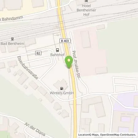 Standortübersicht der Tankstelle innogy eMobility Solutions GmbH in 48455 Bad Bentheim