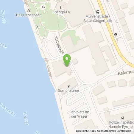 Standortübersicht der Tankstelle GWS Stadtwerke Hameln GmbH in 31785 Hameln