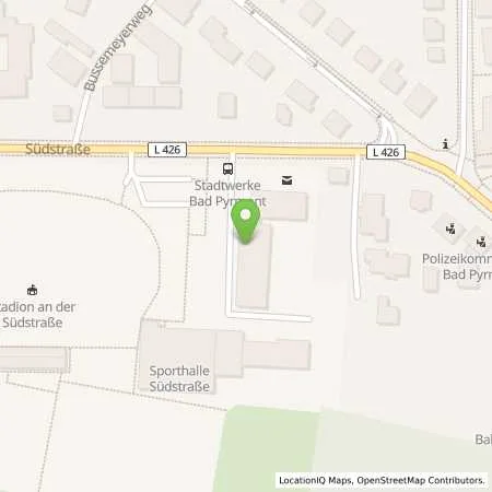 Standortübersicht der Tankstelle Stadtwerke Bad Pyrmont GmbH in 31812 Bad Pyrmont