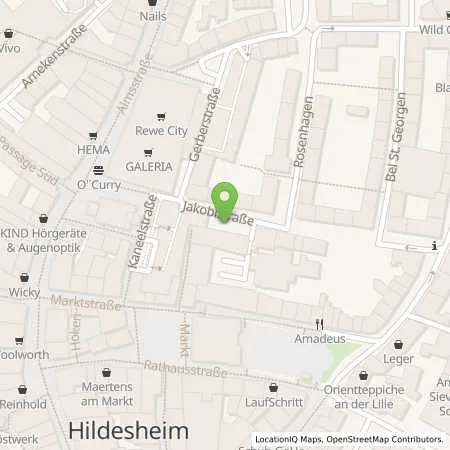 Standortübersicht der Tankstelle EVI Energieversorgung Hildesheim GmbH & Co. KG in 31134 Hildesheim