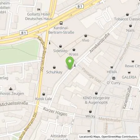 Standortübersicht der Tankstelle EVI Energieversorgung Hildesheim GmbH & Co. KG in 31134 Hildesheim