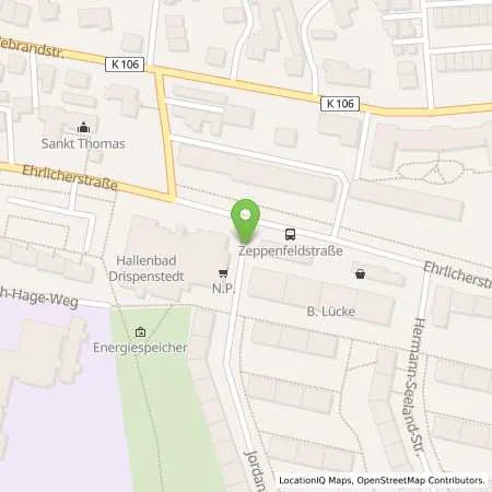 Standortübersicht der Tankstelle EVI Energieversorgung Hildesheim GmbH & Co. KG in 31135 Hildesheim