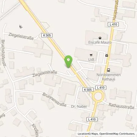 Standortübersicht der Tankstelle EVI Energieversorgung Hildesheim GmbH & Co. KG in 31171 Nordstemmen